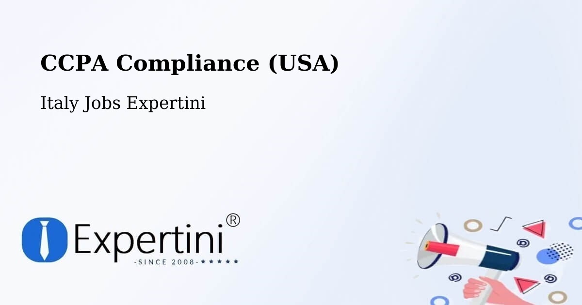 CCPA Privacy Rights & Compliance Notice – Testico - Italy Jobs Expertini
